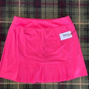 Modern Fit Pull-On Skort with Micro Pleats Pink Lotus Amber Tail Activewear golf